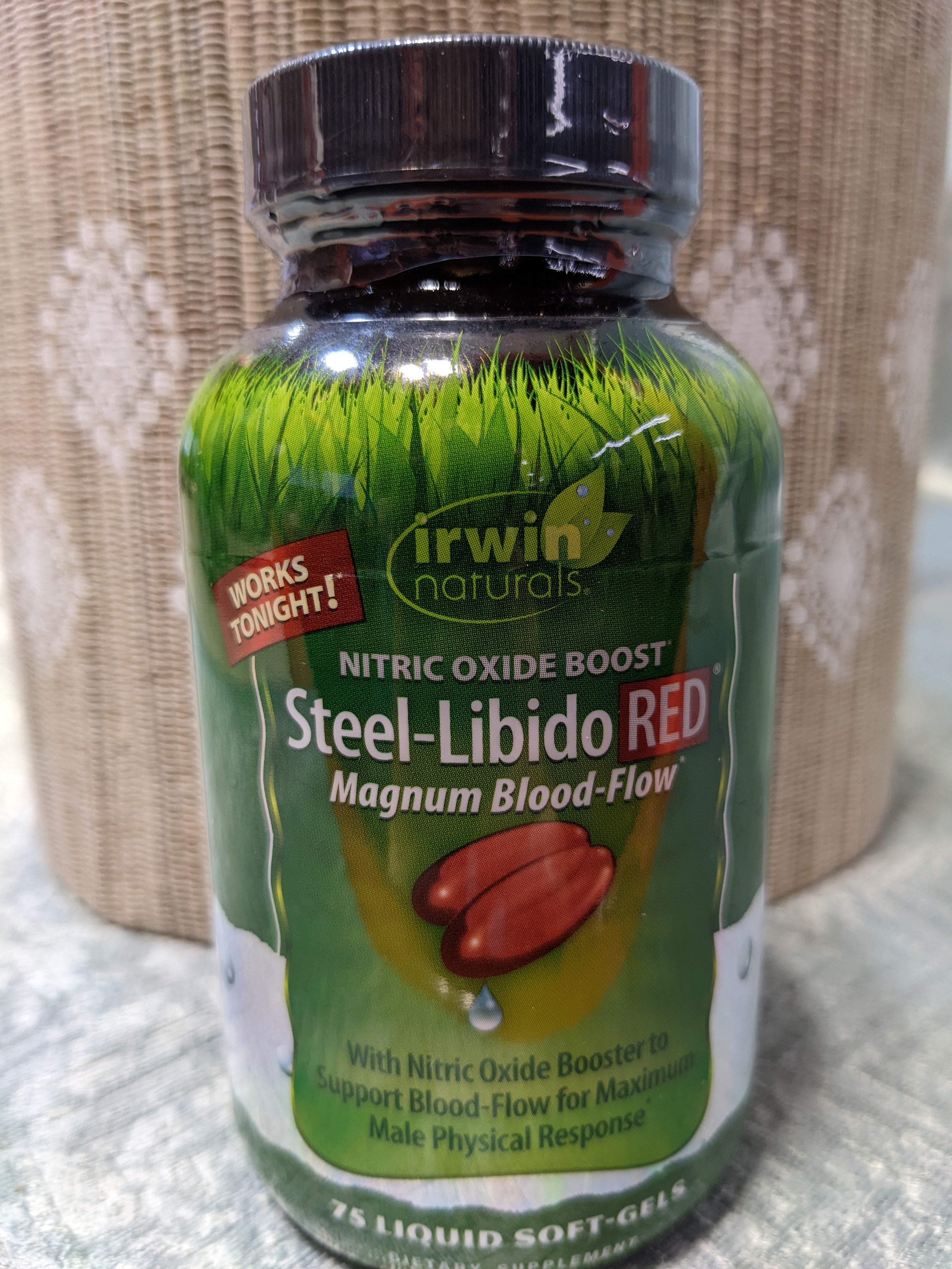 Steel-Libido Red Max-Blood Flow - 75 Liquid Soft-Gels by Irwin Naturals (7568651944174)